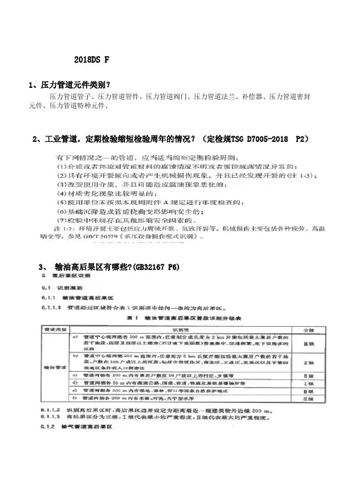 2018DS F压力容器检验师闭卷试题