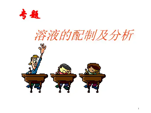 溶液的配制及分析.-完整PPT课件