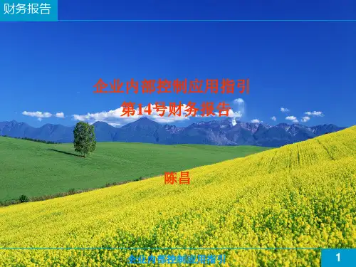 企业内部控制应用指引第14号财务报告