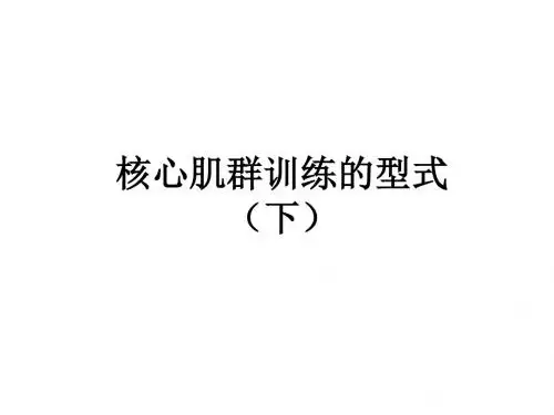核心肌群功能与训练方式(下).ppt