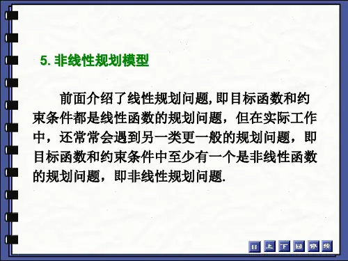 非线性规划多目标规划
