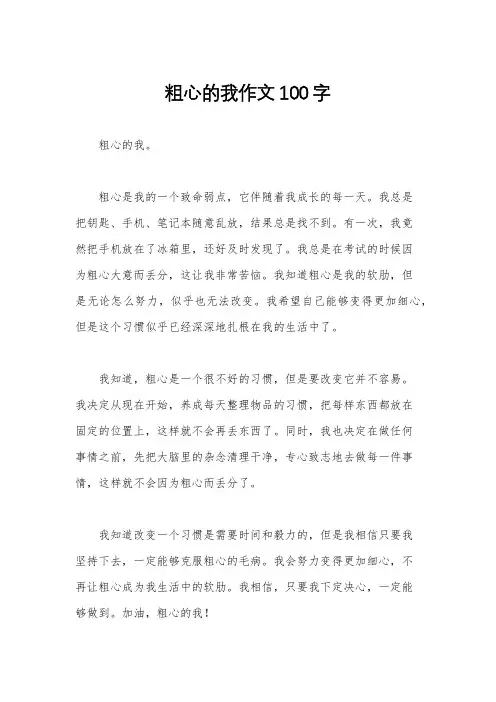 粗心的我作文100字