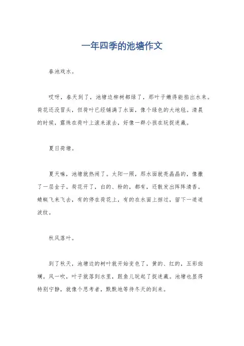 一年四季的池塘作文