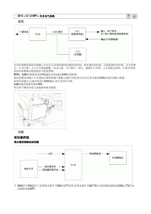 2013北京现代朗动(MDC)G1.6MPI原厂维修手册bcm4