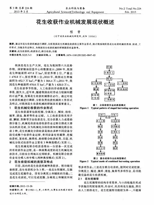 花生收获作业机械发展现状概述