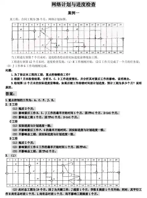 时标网络图详细讲解