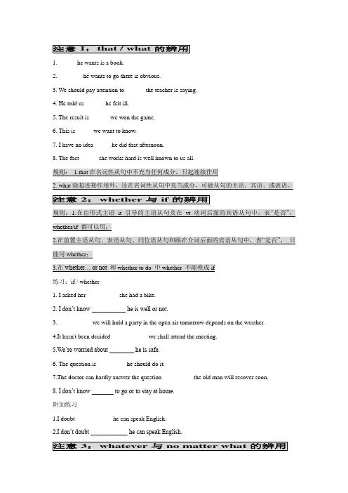 高中英语语法精讲精练---名词性从句