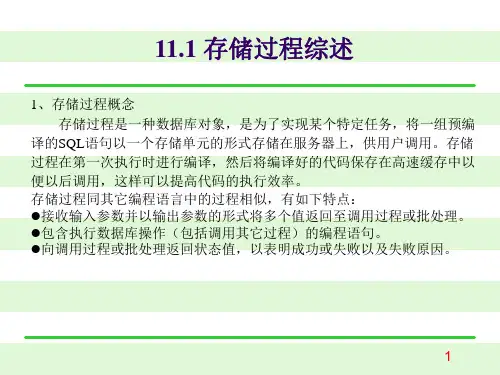 存储过程PPT课件
