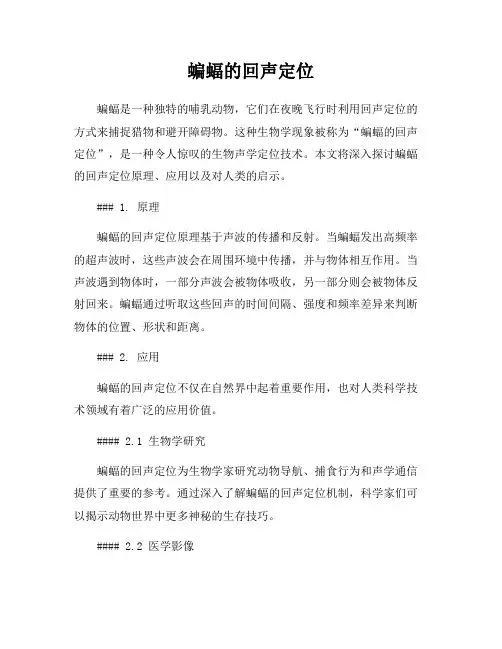 蝙蝠的回声定位