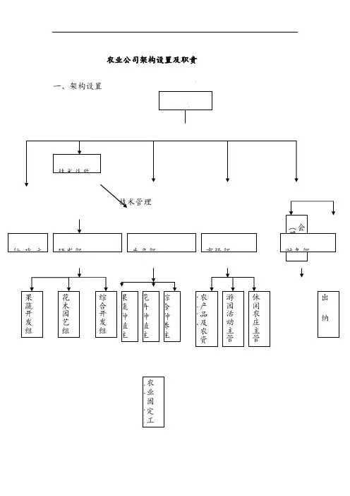 农业公司架构和职责
