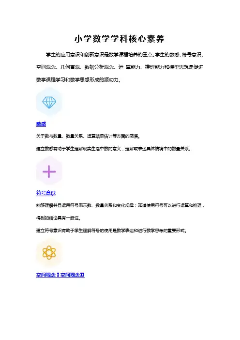 小学数学六大素养包括哪些