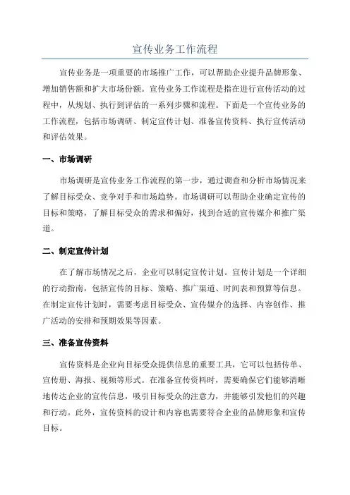 宣传业务工作流程