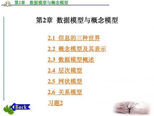 数据库技术及应用 课件 第2章  数据模型与概念模型