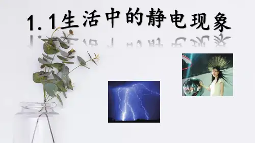 教科版小学科学四年级下册科学1.1生活中的静电现象课件(12张ppt)