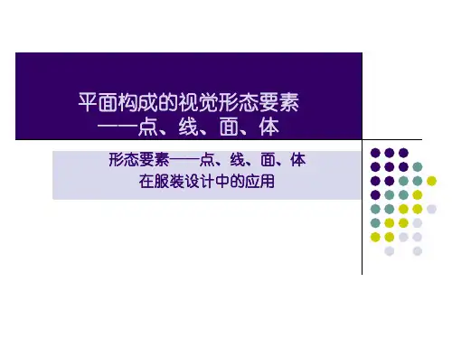 平面构成的视觉形态要素——点、线、面、体