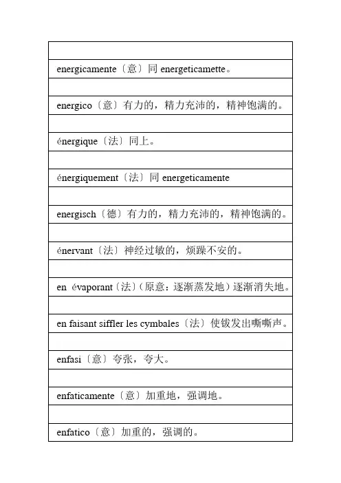 01音乐表演专业的技术词汇对照表_A-01