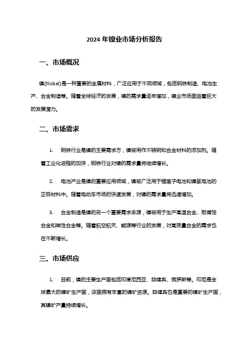 2024年镍业市场分析报告