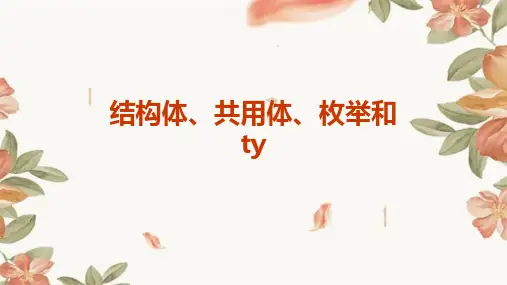 结构体、共用体、枚举和ty