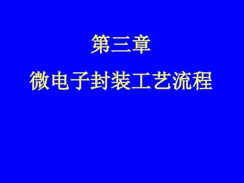 第三章 微电子封装流程.
