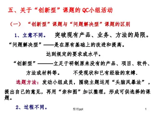 QC小组基础知识三(创新型)