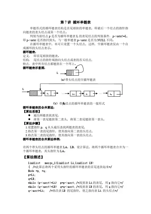 循环单链表