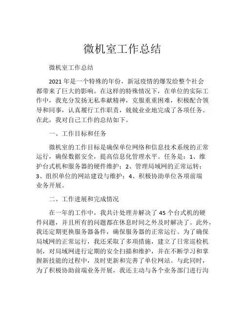 微机室工作总结 (3)
