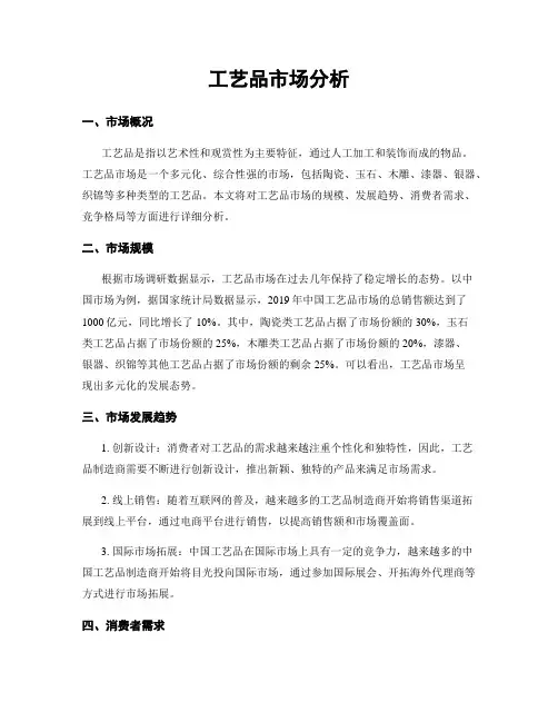 工艺品市场分析