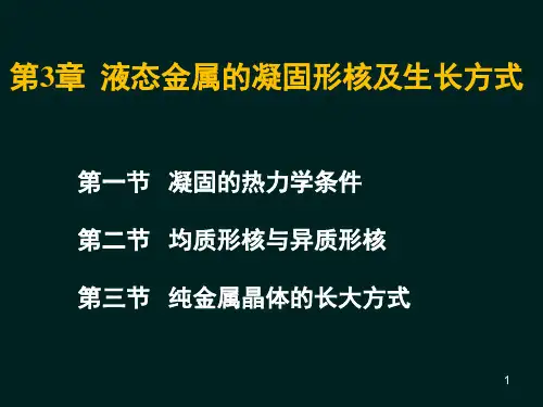 第3章+液态金属的凝固形核及生长方式