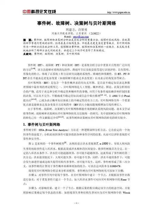 事件树、故障树、决策树与贝叶斯网络