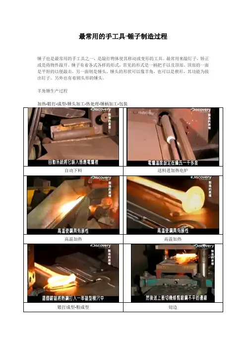 最常用的手工具-锤子制造过程