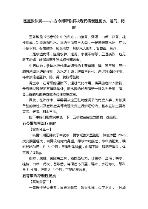 医圣张仲景——古方今用帮你解决现代病慢性肠炎、湿气、肥胖