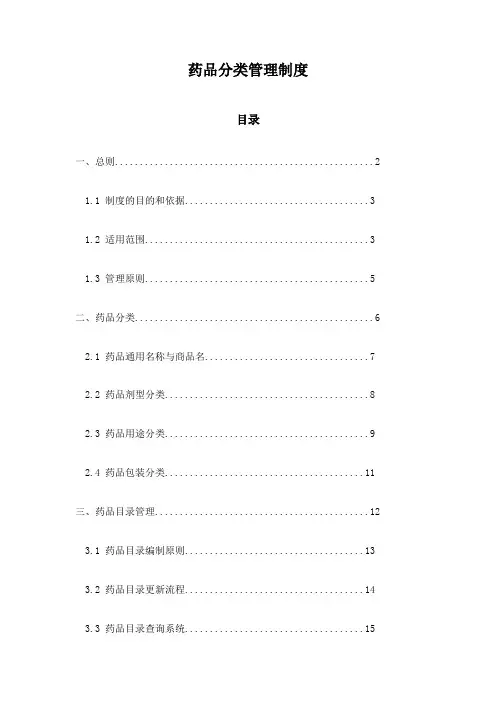 药品分类管理制度