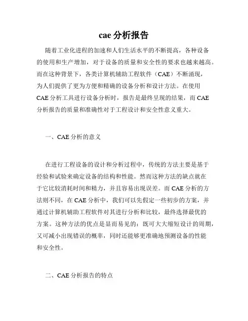 cae分析报告