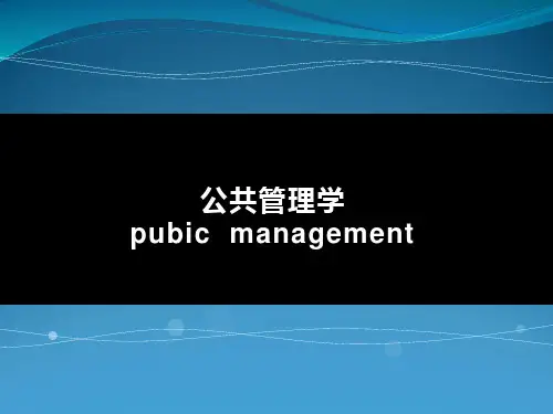公共管理导论