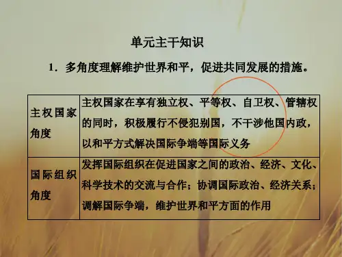 最新-2021高中政治必修二课件第四单元 单元主干知识 共17张 精品