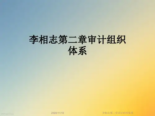 李相志第二章审计组织体系