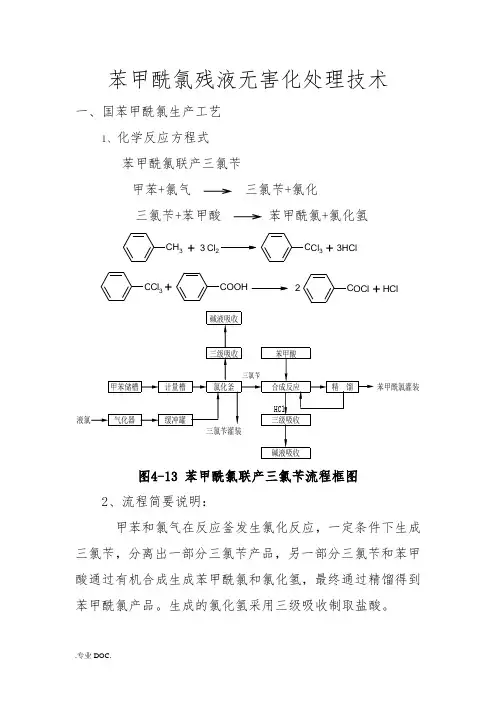 苯甲酰氯残液无害化处理技术