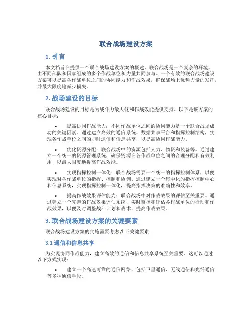 联合战场建设方案