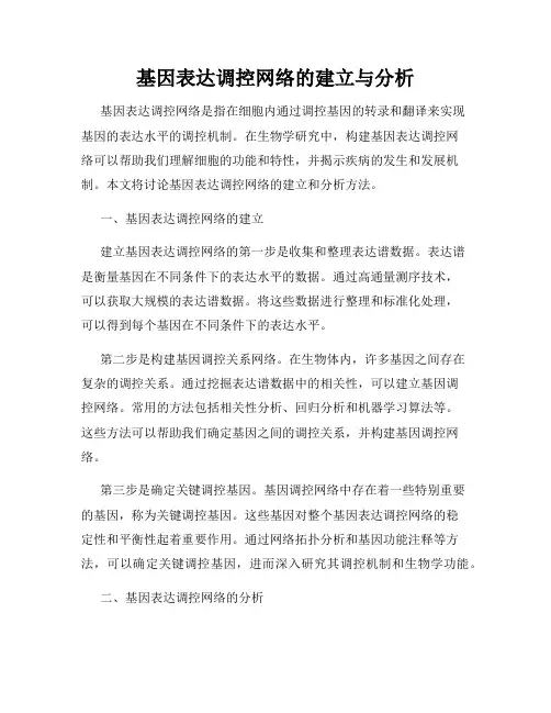 基因表达调控网络的建立与分析