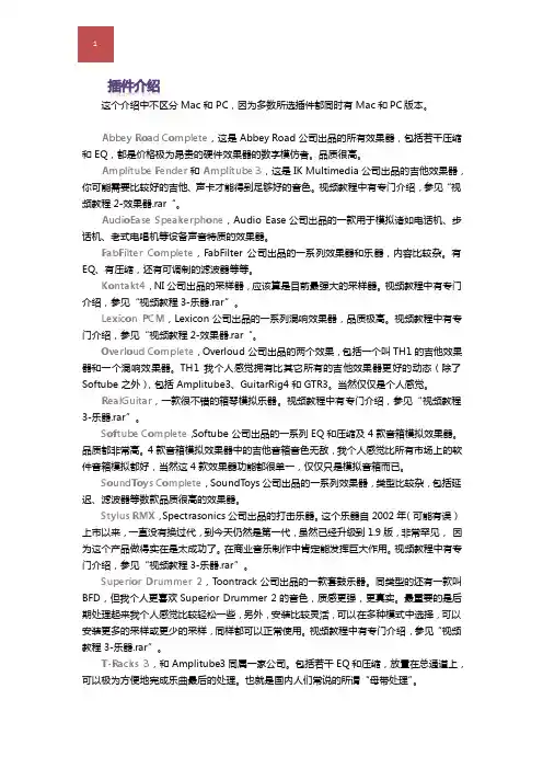 插件介绍和安装方法