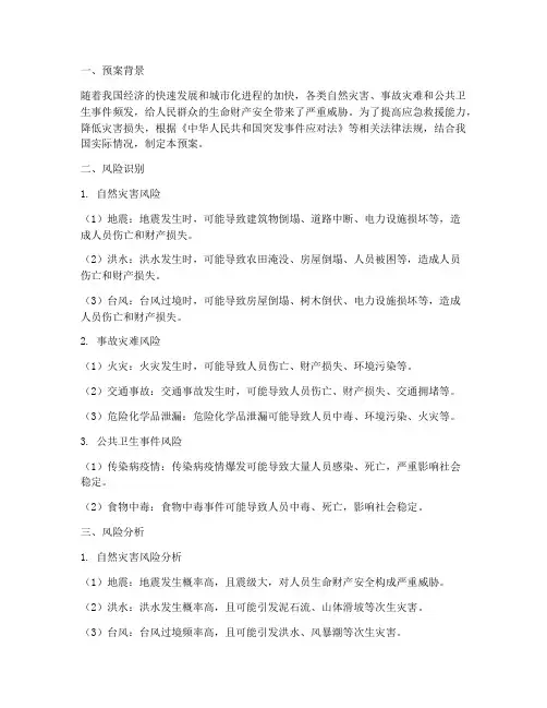 应急救援预案风险分析