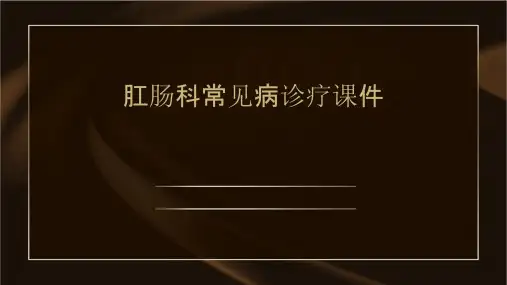 肛肠科常见病诊疗课件