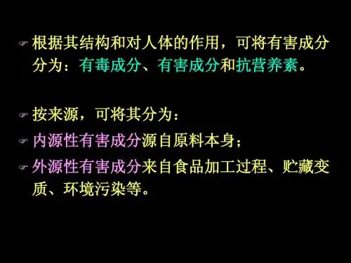 食品中的有害成分