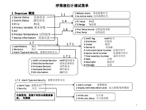 浮筒液位计调试菜单ppt课件