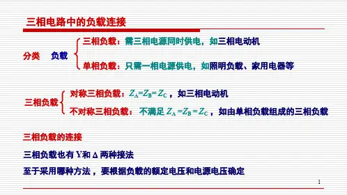 三相电路中的负载连接方式