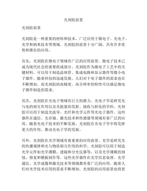 光刻胶前景
