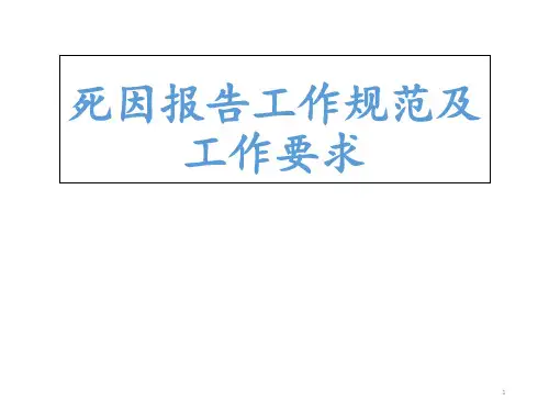 死亡报告规范及工作要求 ppt课件