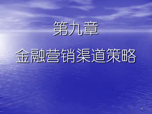 金融营销学金融营销渠道策略ppt课件