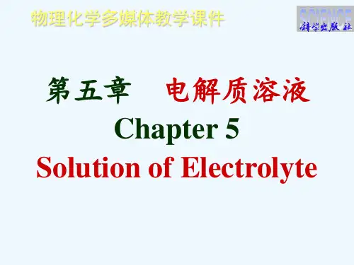 第五章电解质溶液