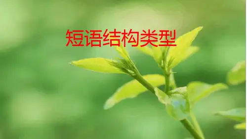短语结构类型(七年级下)-语文短语结构类型
